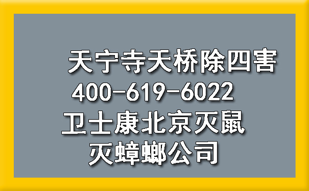 天宁寺天桥除四害400-619-6022卫士康北京灭鼠灭蟑螂公司