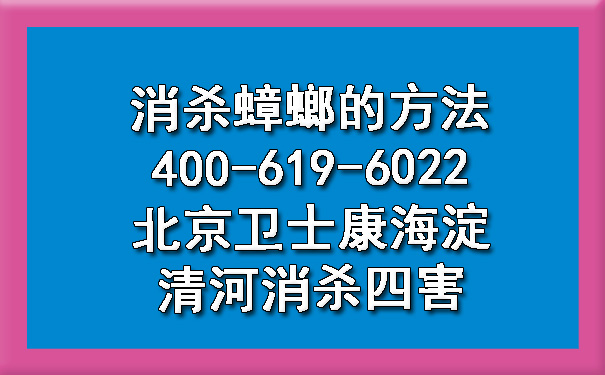 消杀蟑螂的方法400-619-6022北京卫士康海淀清河消杀四害