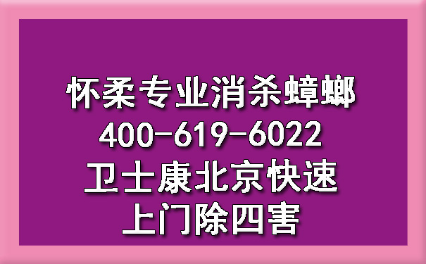 怀柔专业消杀蟑螂400-619-6022卫士康北京快速上门除四害